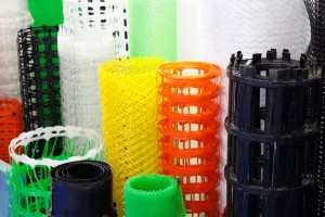 Varie bobine e reti di plastica industriali